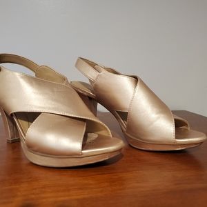 Gold color sandals